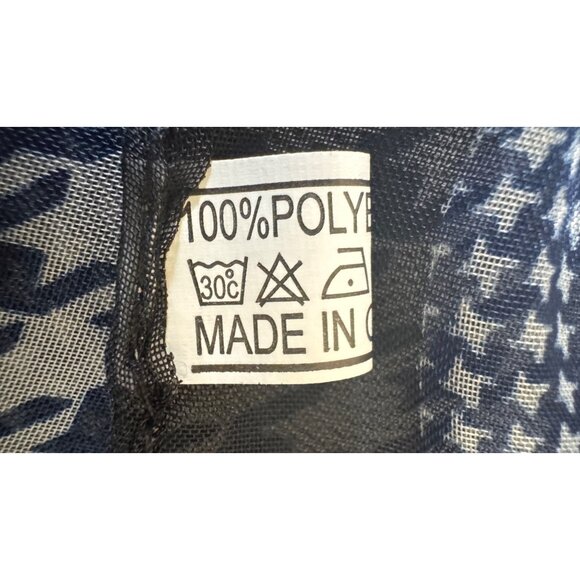 2/$30 NEW Navy Gray Black Gold Rectangle Silky Fashion Scarf Paisley Geometric - Picture 6 of 7